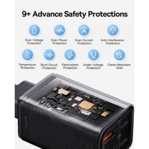 شارژر دیواری فست شارژ باسئوس مدل GAN6 Pro توان 65 وات